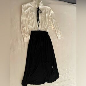 Ooyoo black long maxi skirt